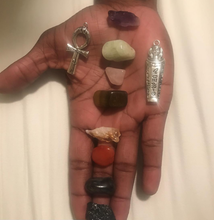 Load image into Gallery viewer, “PFOS” (pocket full of stones) 7 Chakra bag